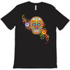 women's sugar skull purple T-Shirt