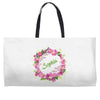 Floral Baby Name Weekender Totes
