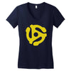 45 stereo adapter Women's V-Neck T-Shirt