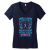Never Underestimate the Strength of a Thyroid Cancer Warrior Women's V-Neck T-Shirt
