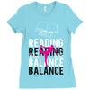 Reading Yoga Wine Balance Ladies Fitted T-Shirt