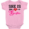 she is my bestie Baby Bodysuit
