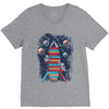 reading rocket ship V-Neck Tee