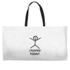 i pooped today Weekender Totes
