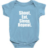 Eat Sleep Shoot Repeat Baby Onesie