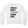 This is What Trans Looks Like Crewneck Sweatshirt