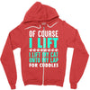 cat cats lift lifting fitness Zipper Hoodie