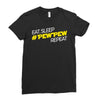 eat, sleep, pewpew, repeat Ladies Fitted T-Shirt