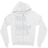 real men shoot raw Zipper Hoodie