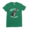 rockin' it old school bass Ladies Fitted T-Shirt