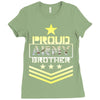 military, proud us army brother veteran u Ladies Fitted T-Shirt