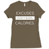 excuses dont burn calories Ladies Fitted T-Shirt