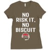 no risk it, no biscuit w Ladies Fitted T-Shirt