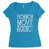 horror movie addict Women's Triblend Scoop T-shirt