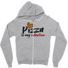 pizza is my valentine 56 Zipper Hoodie