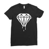 dripping diamond logo Ladies Fitted T-Shirt
