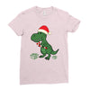christmas dinosaur Ladies Fitted T-Shirt
