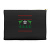 ugly dinosaur christmas Accessory Pouches