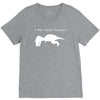 t rex hates pushups V-Neck Tee