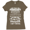 I Am A February Women Ladies Fitted T-Shirt
