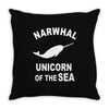 narwhals Throw Pillow