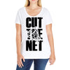cut the net Ladies Curvy T-Shirt