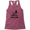 i like men who love dogs Racerback Tank