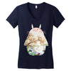 Totoro With Japanese Landscape Women's V-Neck T-Shirt
