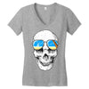 skull holiday Women's V-Neck T-Shirt