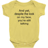 still talking light Baby Bodysuit