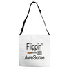 flippin awesome cooking greeting Adjustable Strap Totes