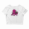 purple octopus playing the bagpipes Crop Top
