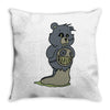 mucus bear Throw Pillow