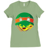 pizza turtle Ladies Fitted T-Shirt