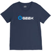 geek' (power on button) V-Neck Tee