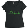 morning coffee heatbeat ekg Women's Triblend Scoop T-shirt