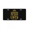 queens are born in 1975 License Plate
