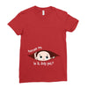 July Peeking Out Baby Boy Ladies Fitted T-Shirt