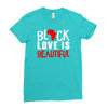 black love is beautiful Ladies Fitted T-Shirt