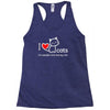 i love cats it's people who annoy me Racerback Tank