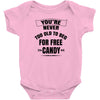 for free candy Baby Bodysuit