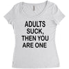 adults suck (2) Women's Triblend Scoop T-shirt