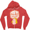 hey man Zipper Hoodie