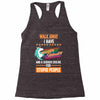 walk away i have anger issues and a serious dislike for stupid people Racerback Tank