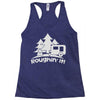 roughin' it roughing trailer camping camp Racerback Tank