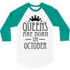queens are born in october (2) 3/4 Sleeve Shirt
