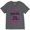 Celebrating With the 7th Birthday Queen V-Neck Tee