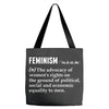 Feminism Noun Tote Bags