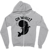 oh whale! Zipper Hoodie