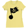 music pirate Ladies Fitted T-Shirt
